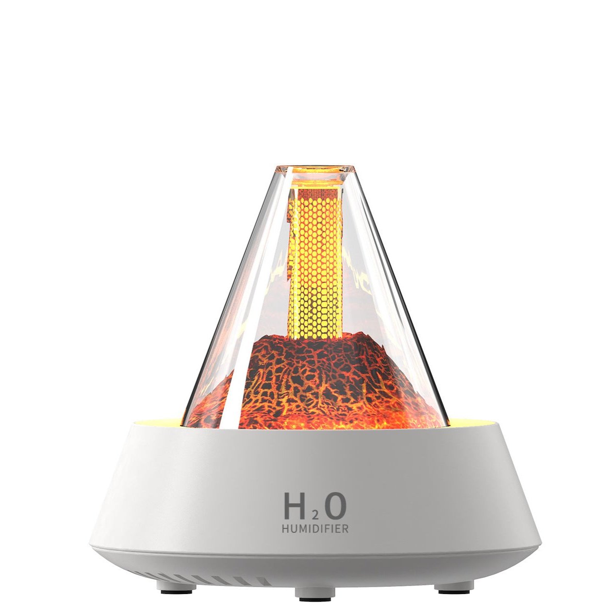 Lava Crack Essential Oil Diffuser – Battery-Powered Aromatherapy Humidifier with LED Lights