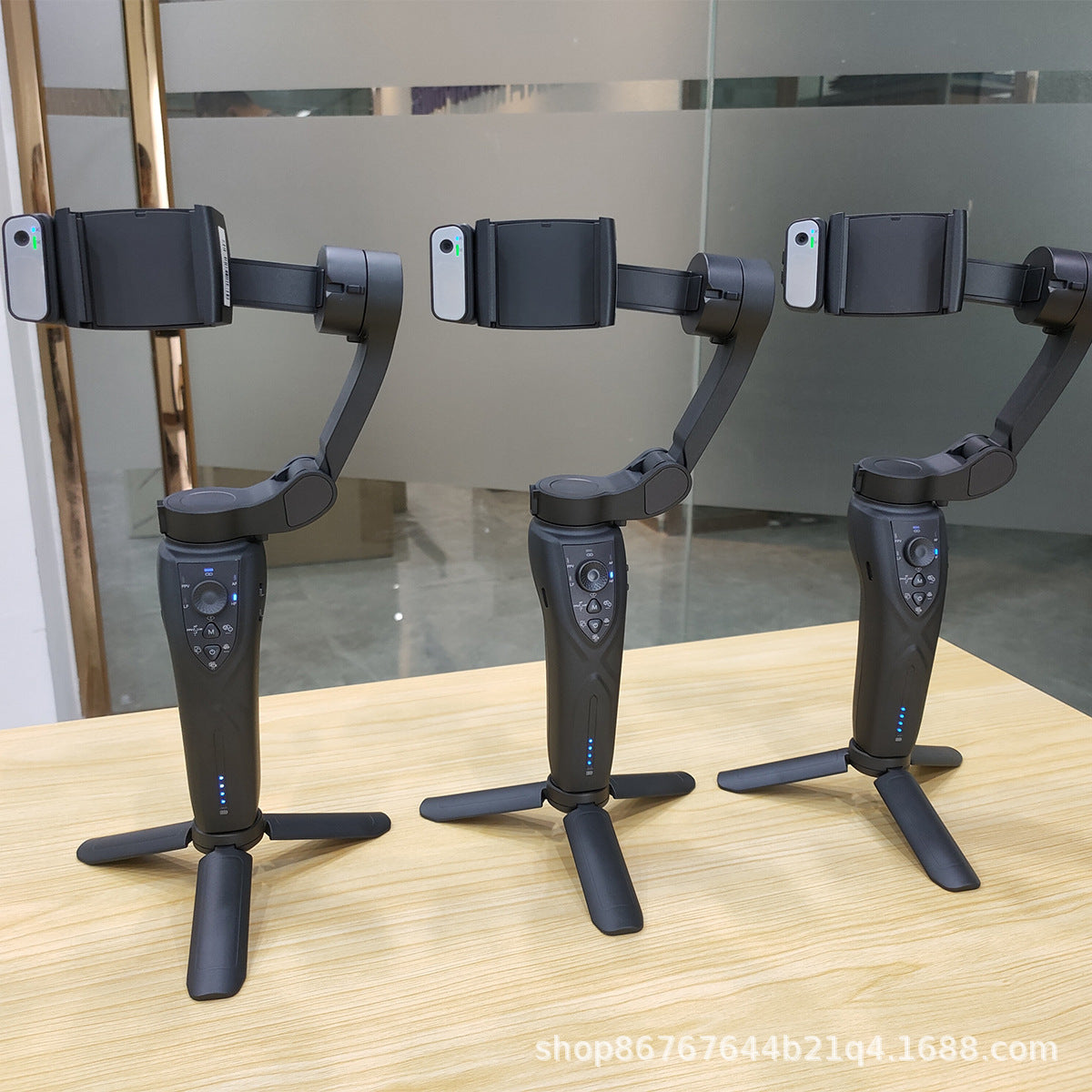 New F12 foldable three-axis stabilizer with smart AI face tracking