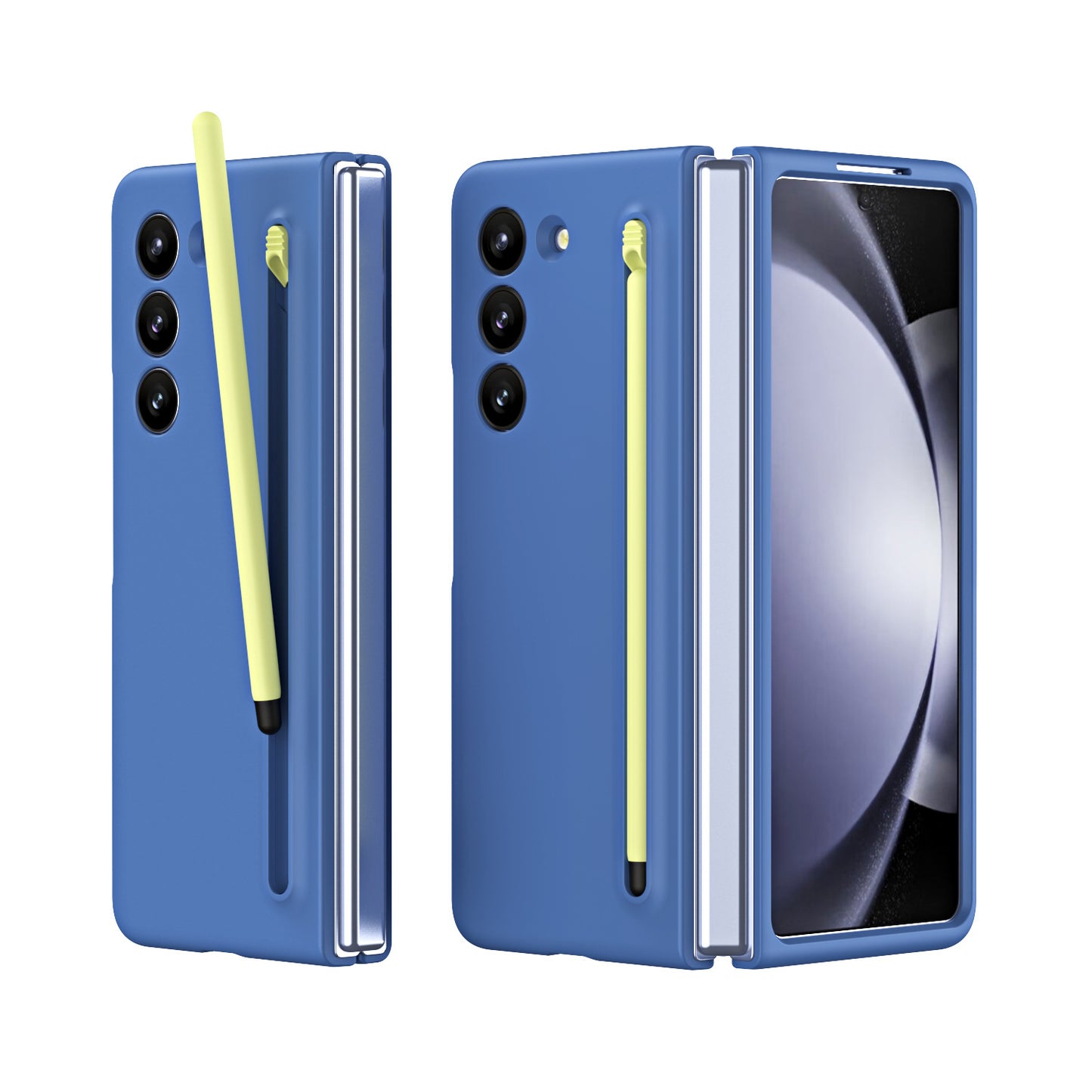 Samsung Galaxy Z Fold Skin-Feel Hard Case with S Pen Slot – Includes Stylus