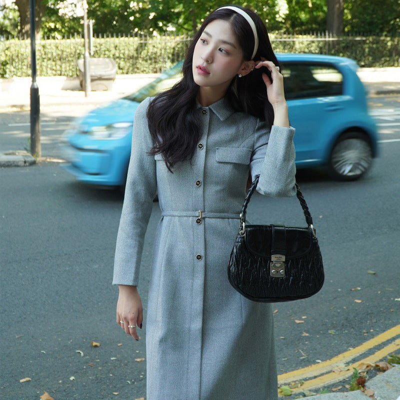 Chic Socialite Slim Dress | Elegant Korean Commuting Style