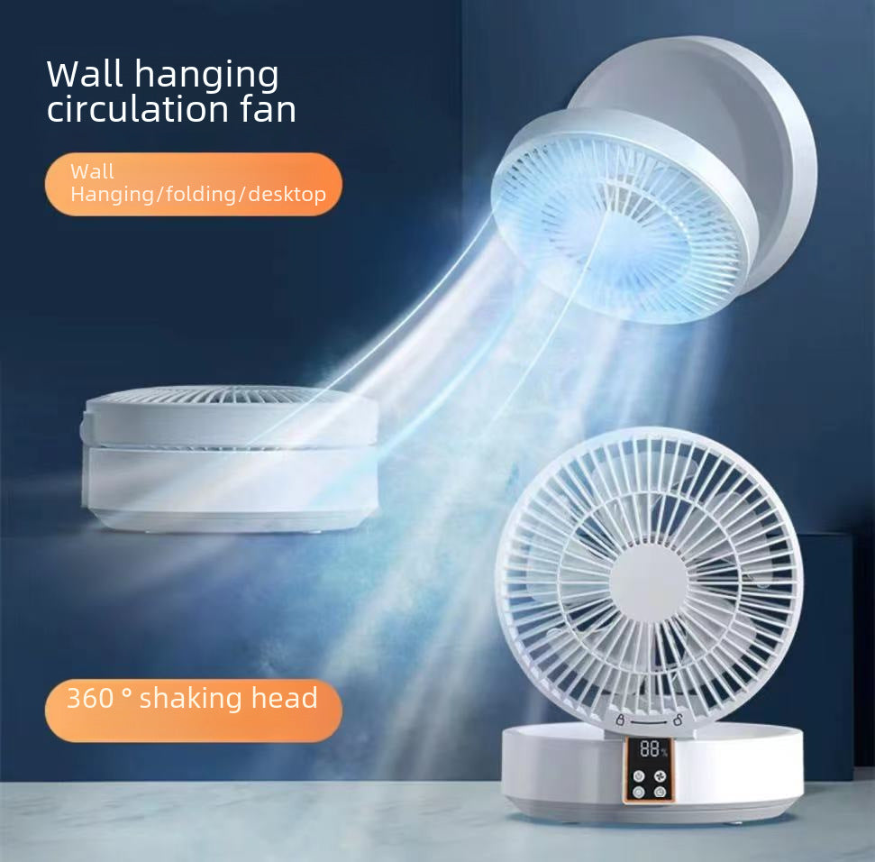 Compact Folding Fan with Digital Display – Versatile USB-Powered Mini Fan for Home and Office