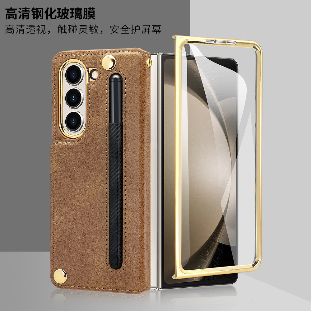 Samsung Galaxy Z Fold Electroplated Case with S Pen Slot and Card Holder