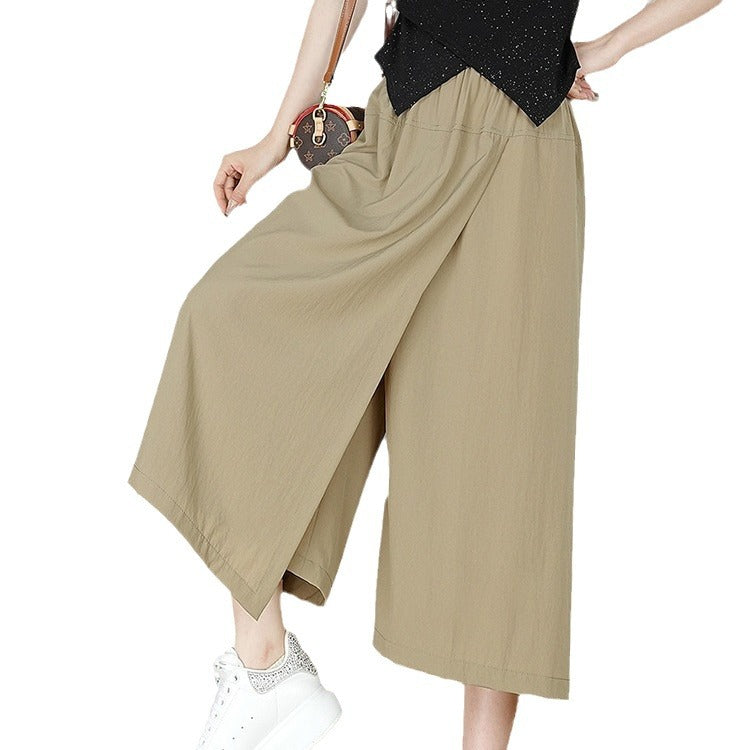 Yamamoto-Inspired High-Waisted Wide-Leg Cropped Pants skirt |Summer 2024 Collection