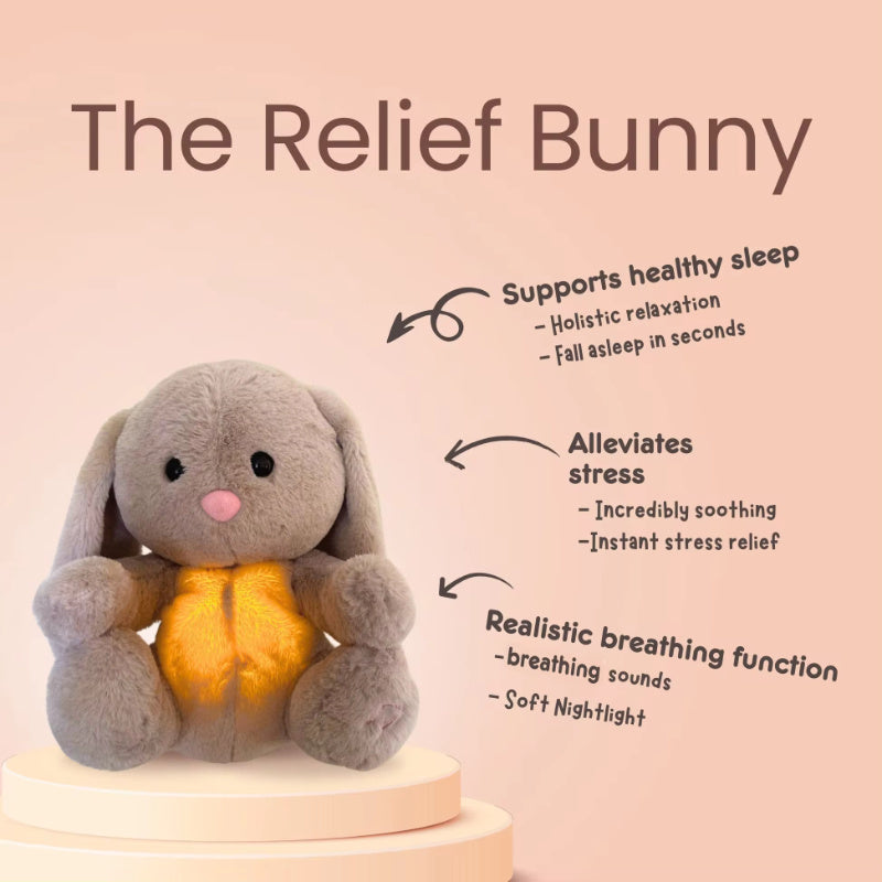 Breathing Bunny Soothing Sensory Plush Toy for Babies | Anxiety Relief, Music, & Soft Glow Comforter