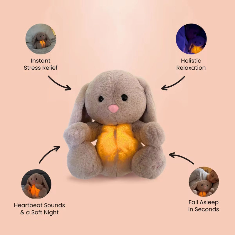 Breathing Bunny Soothing Sensory Plush Toy for Babies | Anxiety Relief, Music, & Soft Glow Comforter