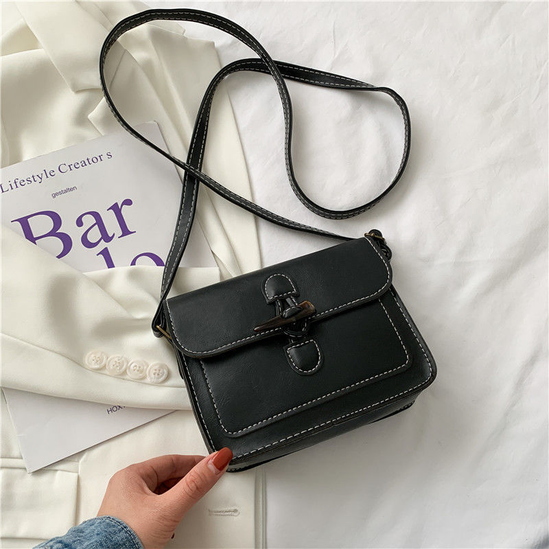 Korean Chic Art Crossbody leather Bag: Minimalist Style with Urban Elegance