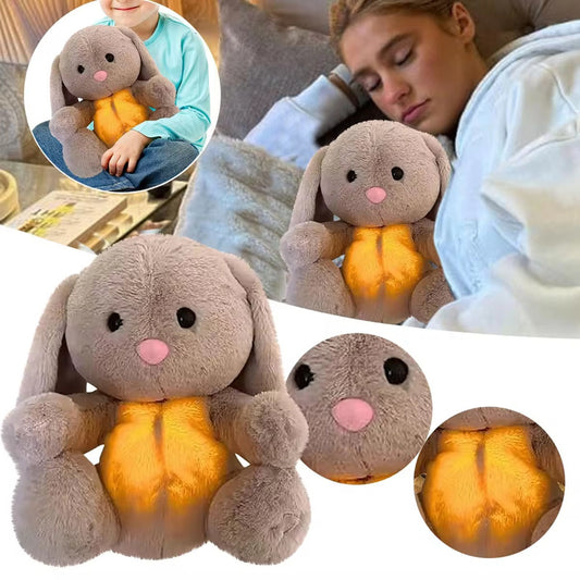 Breathing Bunny Soothing Sensory Plush Toy for Babies | Anxiety Relief, Music, & Soft Glow Comforter