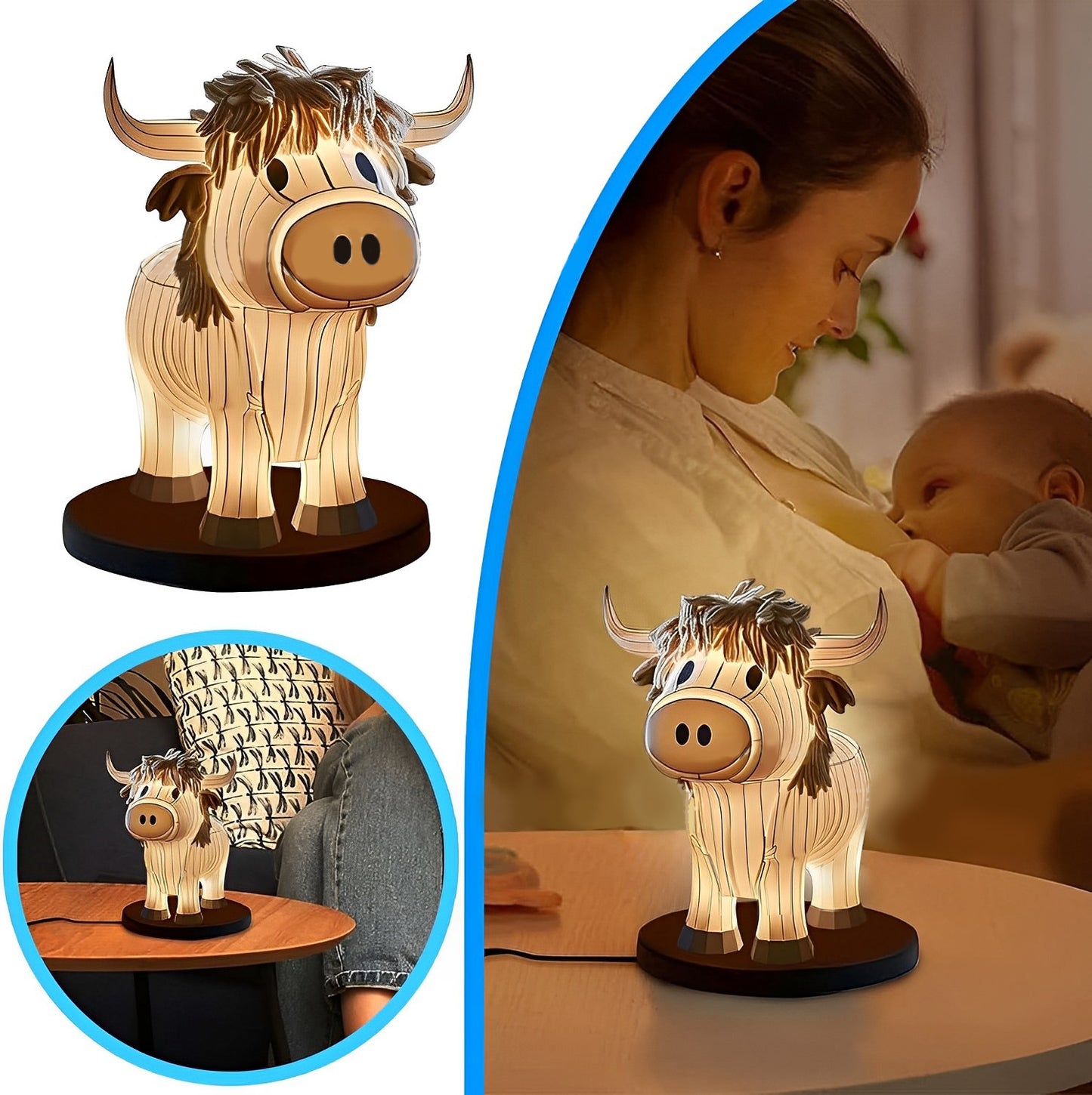 Adorable Yak Resin Lamp: Perfect Gift for Every Occasion